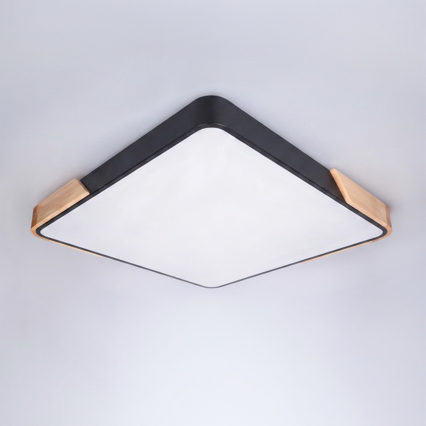 Brilagi - Dimbar LED-takarmatur PILANA LED/60W/230V 3000-6500K ek/svart 56x56 cm + fjärrkontroll
