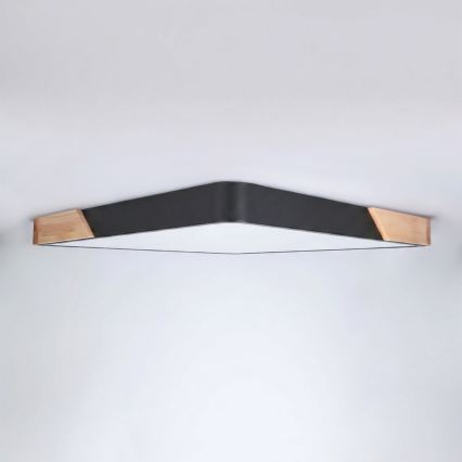 Brilagi - Dimbar LED-takarmatur PILANA LED/60W/230V 3000-6500K ek/svart 56x56 cm + fjärrkontroll
