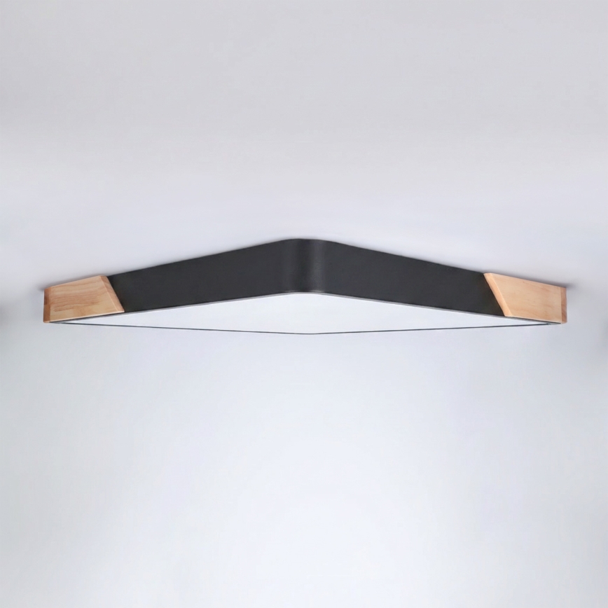 Brilagi - Dimbar LED-takarmatur PILANA LED/60W/230V 3000-6500K ek/svart 56x56 cm + fjärrkontroll
