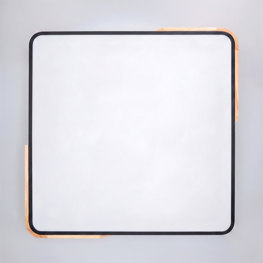 Brilagi - Dimbar LED-takarmatur PILANA LED/60W/230V 3000-6500K ek/svart 56x56 cm + fjärrkontroll