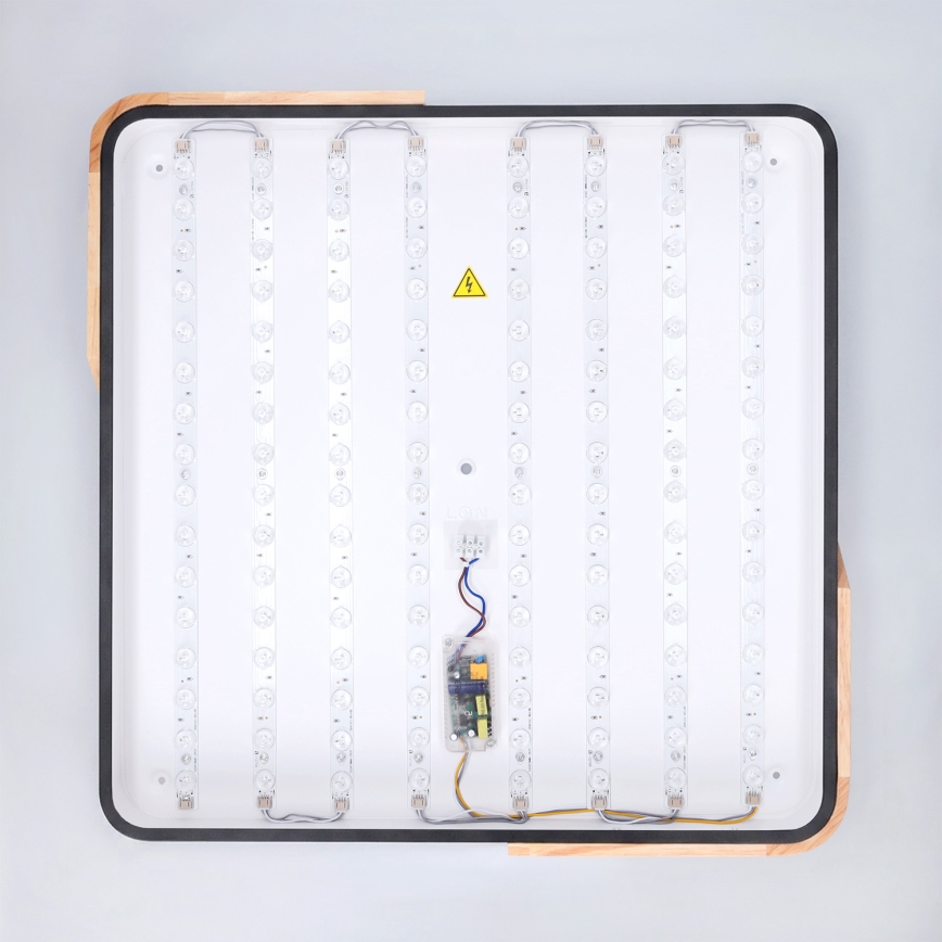 Brilagi - Dimbar LED-takarmatur PILANA LED/60W/230V 3000-6500K ek/svart 56x56 cm + fjärrkontroll