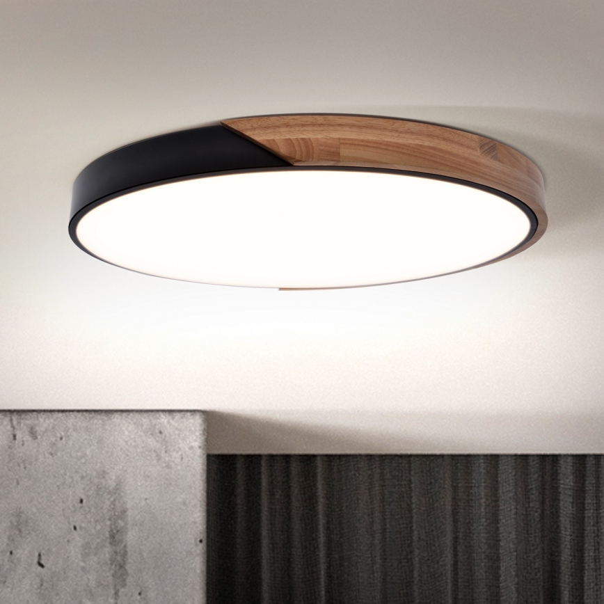 Brilagi - Dimbart LED-takarmatur PILANA LED/60W/230V 3000-6500K ek/svart Ø 60 cm + fjärrkontroll