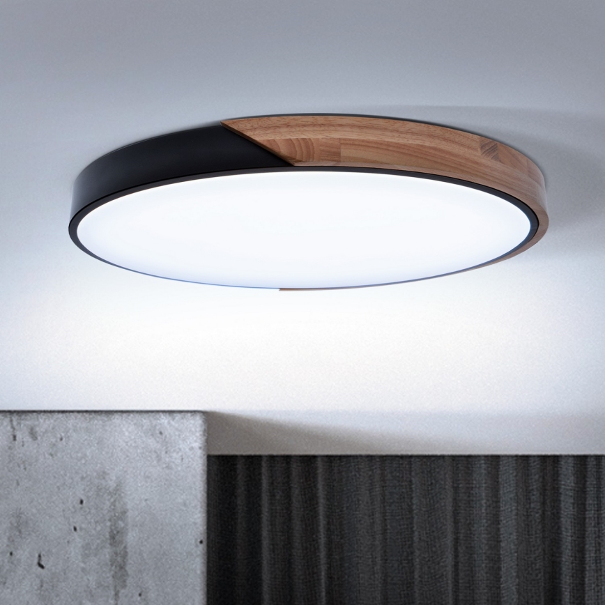 Brilagi - Dimbart LED-takarmatur PILANA LED/60W/230V 3000-6500K ek/svart Ø 60 cm + fjärrkontroll