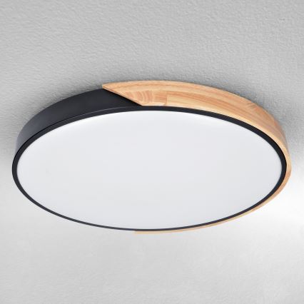 Brilagi - Dimbart LED-takarmatur PILANA LED/60W/230V 3000-6500K ek/svart Ø 60 cm + fjärrkontroll