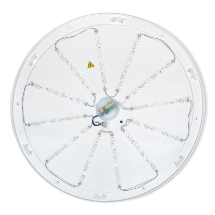 Brilagi - Dimbar LED-taklampa PILANA 72 W, 230 V, 3000–6500 K, ek/svart, Ø 80 cm + fjärrkontroll