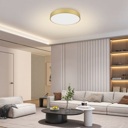 Brilagi - LED-dimbar takarmatur POOL LED/60W/230V 3000-6000K Ø 60 cm guldfärgad + fjärrkontroll