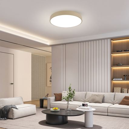 Brilagi - LED-dimmbar taklampa POOL LED/60W/230V 3000-6000K Ø 60 cm beige + fjärrkontroll