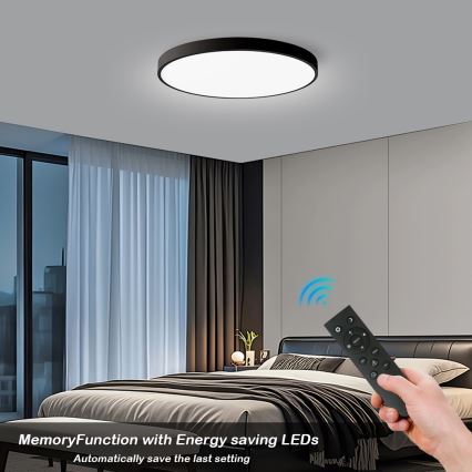 Brilagi - LED dimbar taklampa POOL SMART LED/128W/230V 3000-6000K Ø 100 cm Wi-Fi Tuya svart + fjärrkontroll