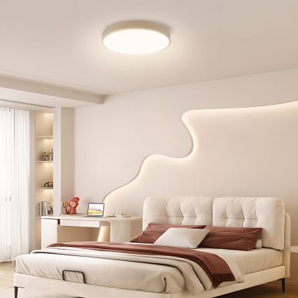 Brilagi - Dimbar LED-taklampa POOL SMART LED/48W/230V 3000-6000K Ø 40 cm Wi-Fi Tuya beige + fjärrkontroll