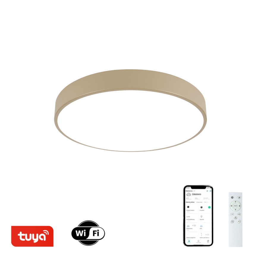 Brilagi - Dimbar LED-taklampa POOL SMART LED/48W/230V 3000-6000K Ø 40 cm Wi-Fi Tuya beige + fjärrkontroll