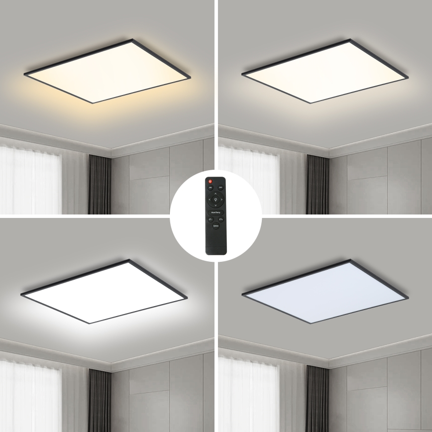 Brilagi - LED dimbar takarmatur SLIMFRAME LED/58W/230V 60x60 cm 3000-6000K svart + fjärrkontroll