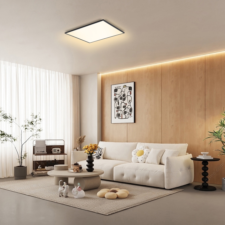 Brilagi - LED dimbar takarmatur SLIMFRAME LED/58W/230V 60x60 cm 3000-6000K svart + fjärrkontroll