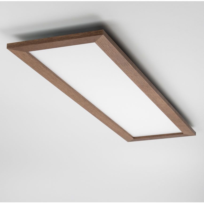 Brilagi - Dimbart LED-taklampa SLIMFRAME WOOD LED/58W/230V 124x34 cm 3000-6000K mörkbrun + fjärrkontroll