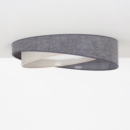 BRILAGI - LED-dimmbar taklampa VELVET TWIST LED/36W/230V 3000-6000K Ø 65 cm Wi-Fi Tuya Beacon grå/krämfärgad + fjärrkontroll