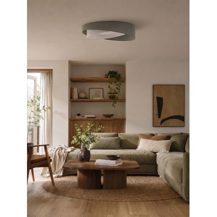 BRILAGI - LED dimbar taklampa VELVET TWIST LED/36W/230V 3000-6000K Ø 65 cm Wi-Fi Tuya Beacon grön/vit + fjärrkontroll