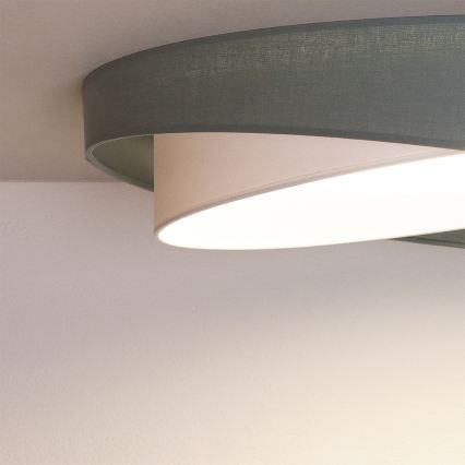 BRILAGI - LED dimbar taklampa VELVET TWIST LED/36W/230V 3000-6000K Ø 65 cm Wi-Fi Tuya Beacon grön/vit + fjärrkontroll