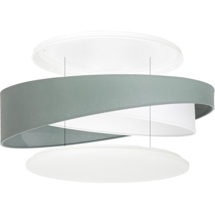 BRILAGI - LED dimbar taklampa VELVET TWIST LED/36W/230V 3000-6000K Ø 65 cm Wi-Fi Tuya Beacon grön/vit + fjärrkontroll