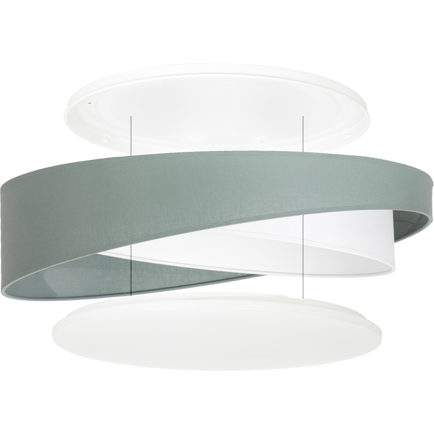 BRILAGI - LED dimbar taklampa VELVET TWIST LED/36W/230V 3000-6000K Ø 65 cm Wi-Fi Tuya Beacon grön/vit + fjärrkontroll