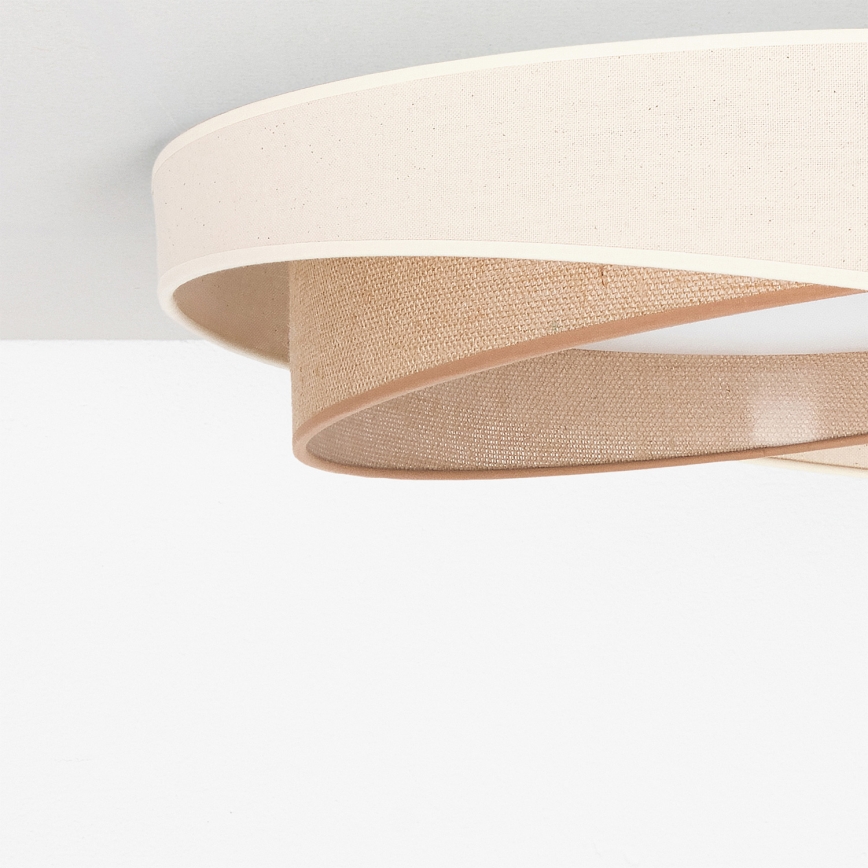 BRILAGI - LED-dimmerbar taklampa VELVET TWIST LED/36W/230V 3000-6000K Ø 65 cm Wi-Fi Tuya Beacon krämvit/beige + fjärrkontroll