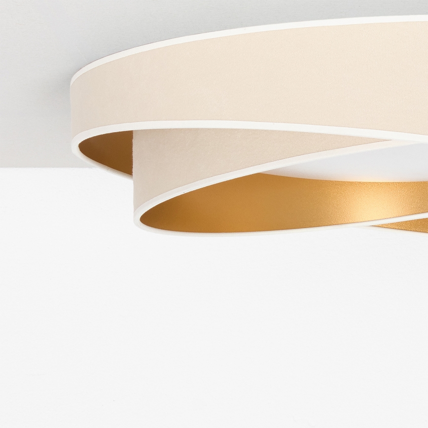BRILAGI - LED Dimbart takarmatur VELVET TWIST LED/36W/230V 3000-6000K Ø 65 cm Wi-Fi Tuya Beacon vit/guld + med fjärrkontroll