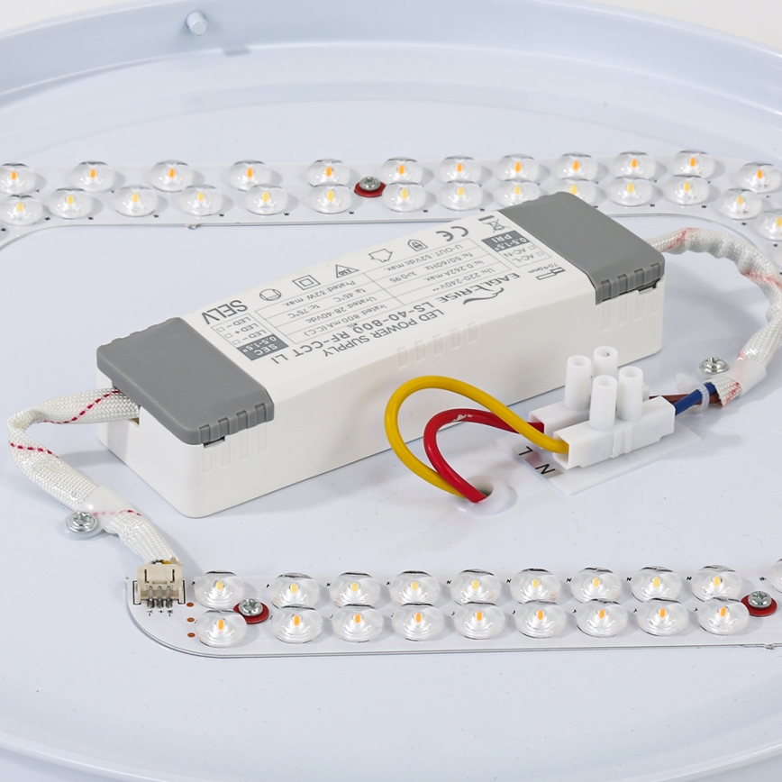Brilagi - Dimbart LED-takarmatur WOODROUND LED/30W/230V 3000-6000K Ø 40 cm trä CRI 90 + fjärrkontroll