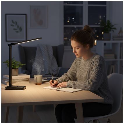 Brilagi - Dimbar LED-bordslampa MODO DUO LED/8W/5V 3000/4000/6500K svart