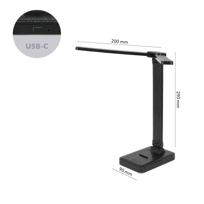 Brilagi - Dimbar LED-bordslampa MODO DUO LED/8W/5V 3000/4000/6500K svart