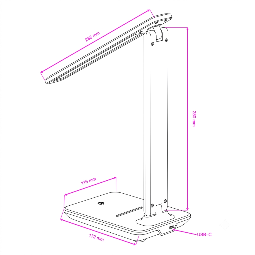 BRILAGI - Dimbar LED-bordslampa MODO LED/7W/230V 3000/4000/6500K svart