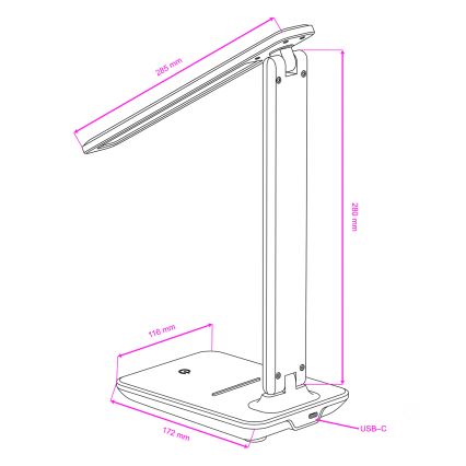 BRILAGI - Dimbar LED-bordslampa MODO LED/7W/230V 3000/4000/6500K vit