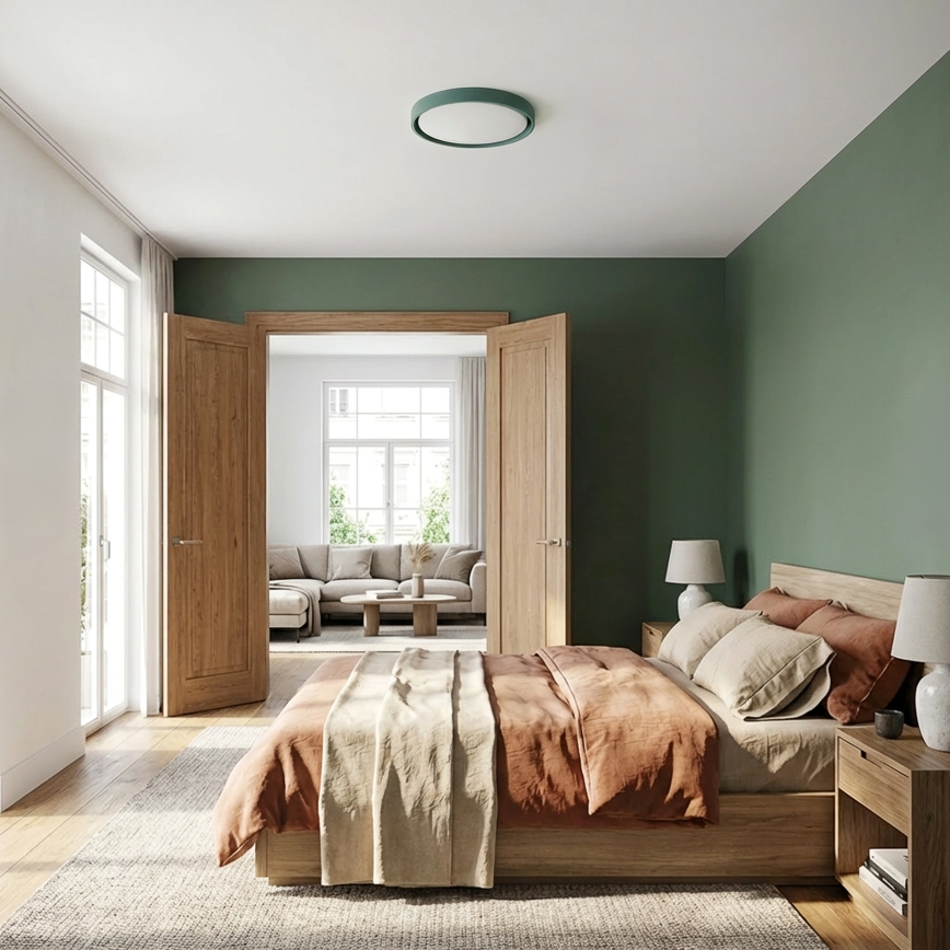 Brilagi - LED Dämpbar taklampa MATTEO LED/48W/230V 3000-6500K Ø41 cm grön + fjärrkontroll