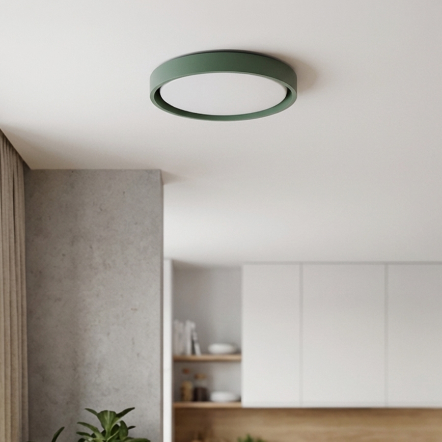 Brilagi - LED Dämpbar taklampa MATTEO LED/48W/230V 3000-6500K Ø41 cm grön + fjärrkontroll