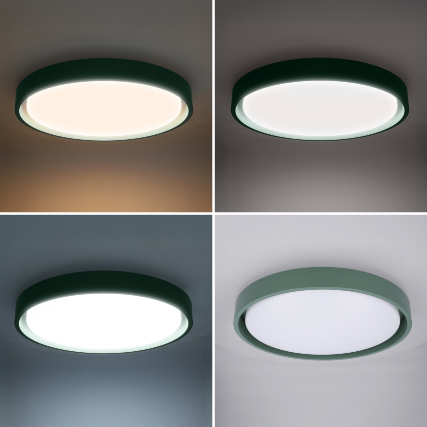 Brilagi - LED Dämpbar taklampa MATTEO LED/48W/230V 3000-6500K Ø41 cm grön + fjärrkontroll