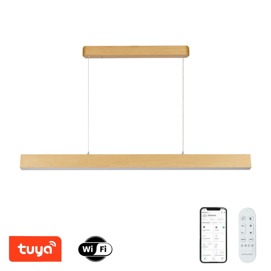 Brilagi - dimbar LED-taklampa SLEEKLINE SMART LED/40W/230V Wi‑Fi Tuya ekdekor + fjärrkontroll