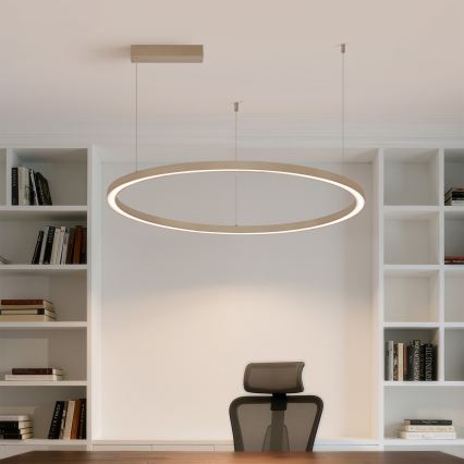 Brilagi - PORTOFINO LED-dimmbar pendellampa med kabel, 60 W, 230 V, 3000–6000 K, Ø 80 cm, beige + fjärrkontroll