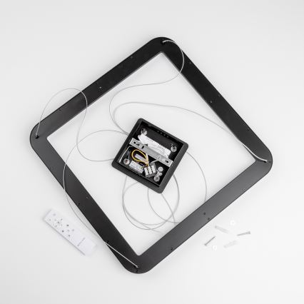 Brilagi - Dimmbar LED-pendellampa med vajer FALCON SLIM LED/50W/230V 3000-6500K 50x50 cm svart + fjärrkontroll