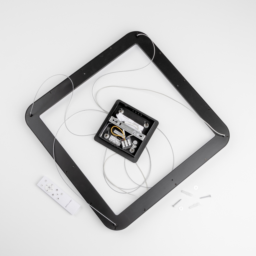 Brilagi - Dimmbar LED-pendellampa med vajer FALCON SLIM LED/50W/230V 3000-6500K 50x50 cm svart + fjärrkontroll