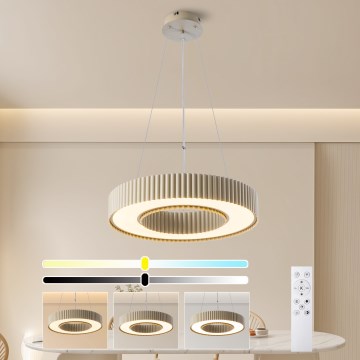 Brilagi - Dimbar LED-pendel på vajer LUMIX LED/48W/230V 3000-6000K beige Ø 50 cm + fjärrkontroll
