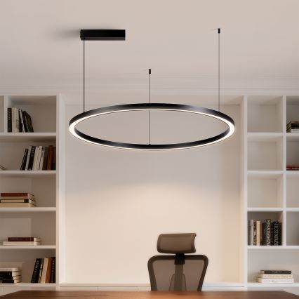 Brilagi - Dimbar LED-pendellampa på kabel PORTOFINO LED/60W/230V 3000–6000K Ø 80 cm svart + fjärrkontroll