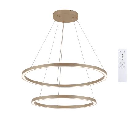 BRILAGI - LED-dimbar pendellampa på kabel PORTOFINO LED/98W/230V 3000-6000K Ø 80 cm beige + fjärrkontroll