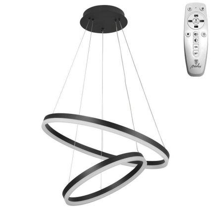 Brilagi - LED dimbar takpendel med vajer CIRCLE LED/70W/230V 3000-6500K Ø 60 cm svart + fjärrkontroll