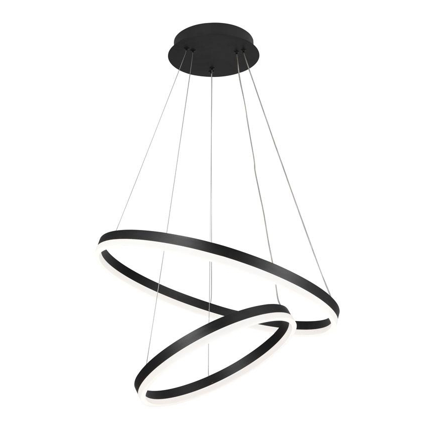 Brilagi - LED dimbar takpendel med vajer CIRCLE LED/70W/230V 3000-6500K Ø 60 cm svart + fjärrkontroll