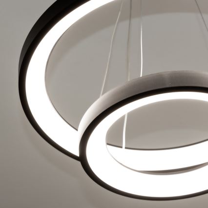 Brilagi - Dimmbar LED-pendellampa med vajer FALCON SLIM LED/68W/230V 3000-6500K Ø 50 cm svart + fjärrkontroll