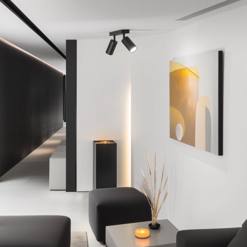 Brilagi - LED RGBW dimbar spotlampa SELE 2xGU10/6W/230V 3000K svart + fjärrkontroll