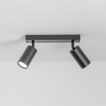 Brilagi - LED RGBW dimbar spotlampa SELE 2xGU10/6W/230V 3000K svart + fjärrkontroll