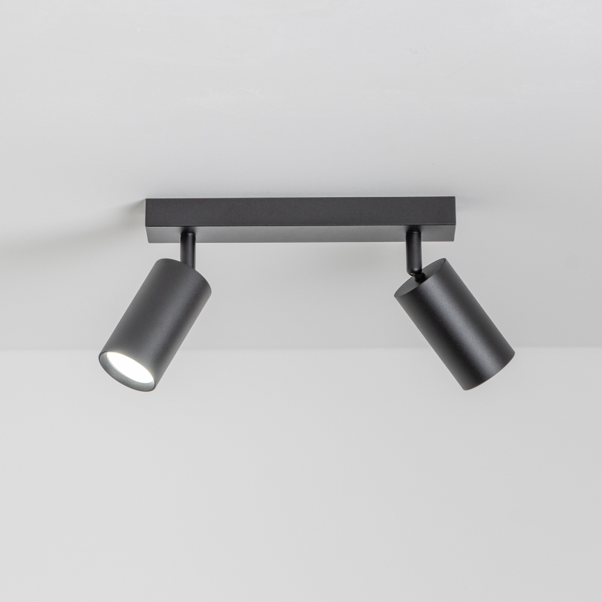 Brilagi - LED RGBW dimbar spotlampa SELE 2xGU10/6W/230V 3000K svart + fjärrkontroll