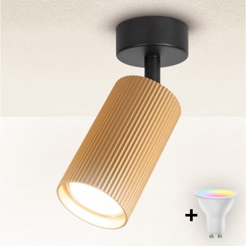 Brilagi - Dimbar LED RGBW-spotlampa SELE MODERN 1xGU10/4,8W/230V 3000K guld + fjärrkontroll