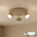 BRILAGI - dimbar LED-spot RGB+CCT MONO 3xGX53/14W/230V 2700-6500K Wi-Fi Tuya beige/guld