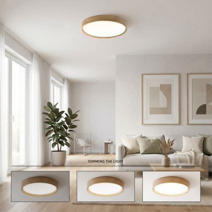 Brilagi - Dimbart LED-taklampa MANAROLA SMART LED/36W/230V 3000-6000K Wi-Fi Tuya Beacon Ø 51 cm ek + fjärrkontroll