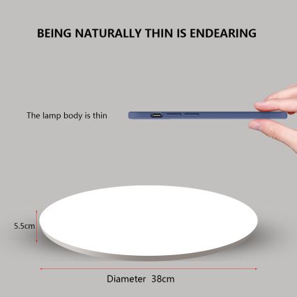 Brilagi - Dimmbar taklampa SMART LED/24W/230V Ø 38 cm 2700–6500 K Wi‑Fi Tuya + fjärrkontroll