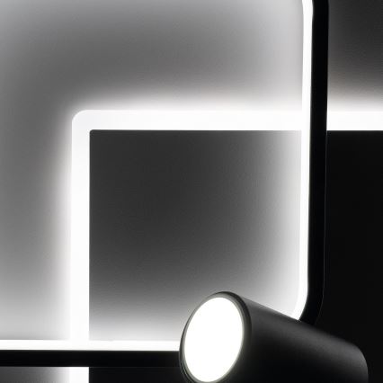 BRILAGI - Dimbart LED-taklampa UNITY LED/75W/230V + 1xGU10/3W 3000-6000K 50x50 cm vit/svart + fjärrkontroll